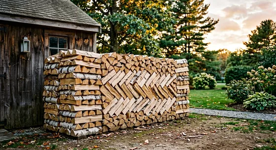 Укладка дров в Уфе, улица Цветочная, 2